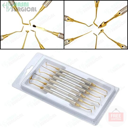 Dental Composite Resin Filling Titanium Plated Spatula Tools