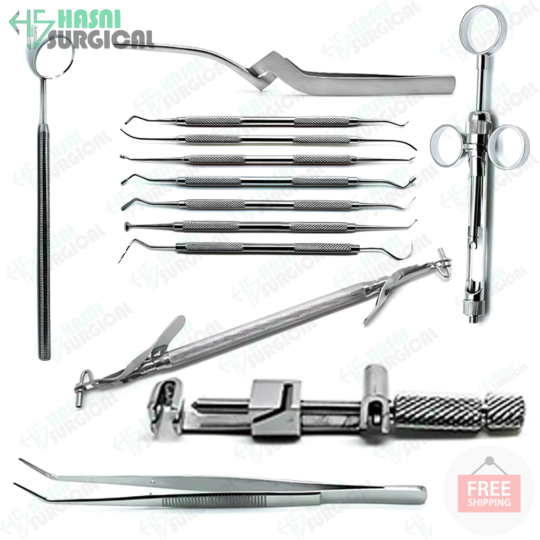 Amalgam Composite Set of 13 Dental Stainless Steel Tray