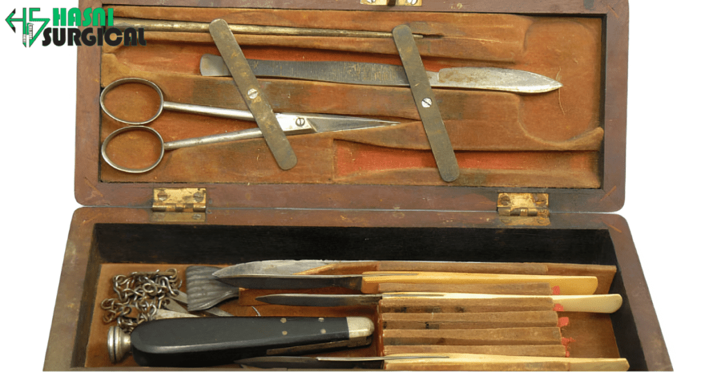 The Evolution of Surgical Instruments: Surgical tools used in the 19th century.