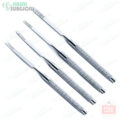 Dental Chisels Straight Curved Surgical Ridge Bone Splitting Extraction Set of 4