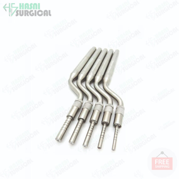 Dental Osteotomes Straight & Curved Tips Bone Spreading Surgical 12pcs Set 5