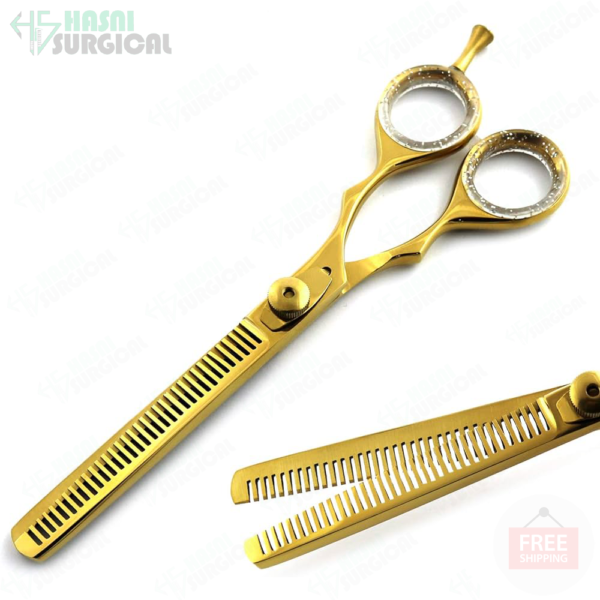 Gold Barber Thinning Shears