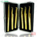 Golden Slant-Tip Eyebrow Tweezers