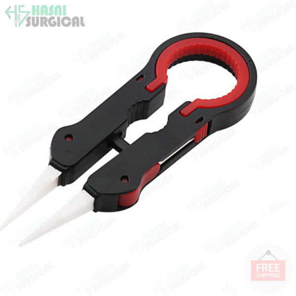 Plastic handle tweezers tools set