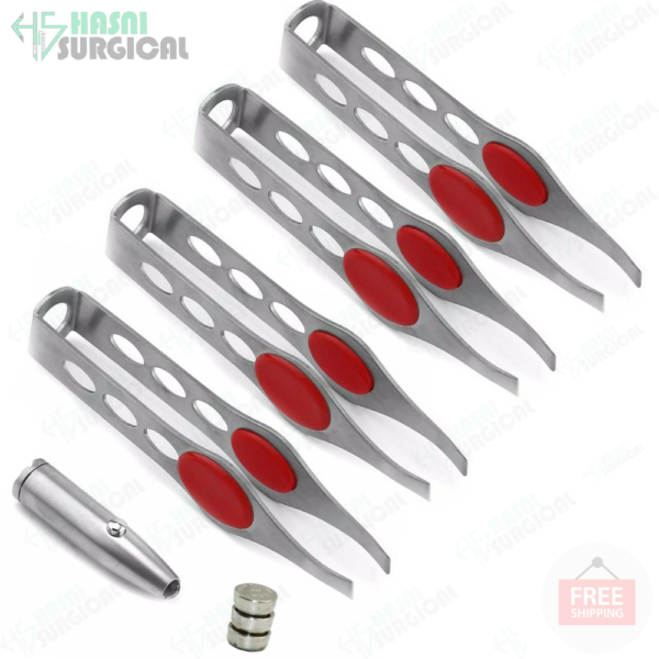 LED-Lit Stainless Steel Precision Tweezers