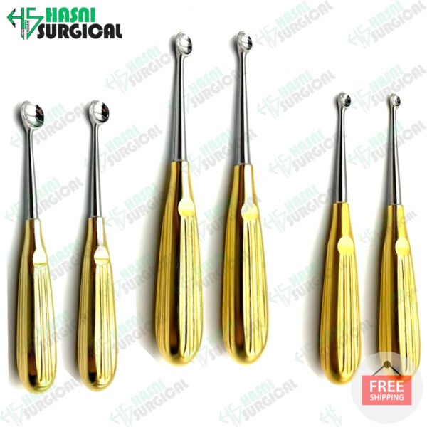 Spratt Brun Bone Curette 6 Pcs Set