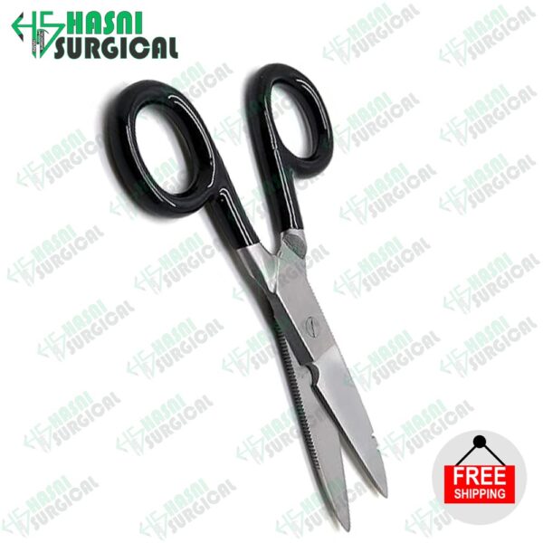 Multi Purpose Electrician Black Scissors