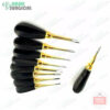 Lux Elevator Straight Black Handle Dental Instruments