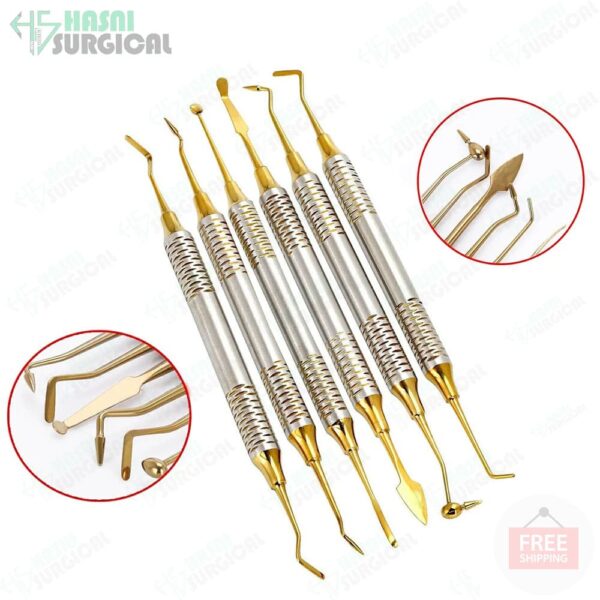 Dental Composite Resin Filling Spatula Titanium Plated