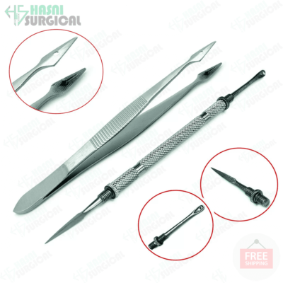 Carmalt Splinter Forceps Tweezers Curved and Lancet