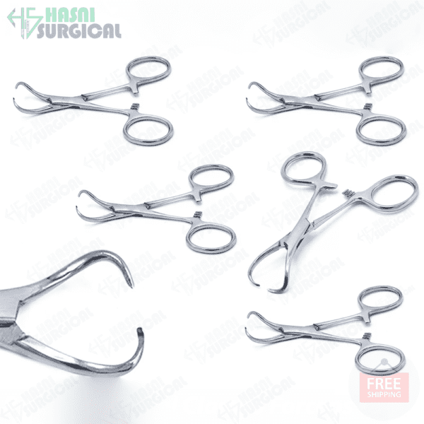 Cloth Towel Tweezer Clamp Self-retaining Scarf Forceps