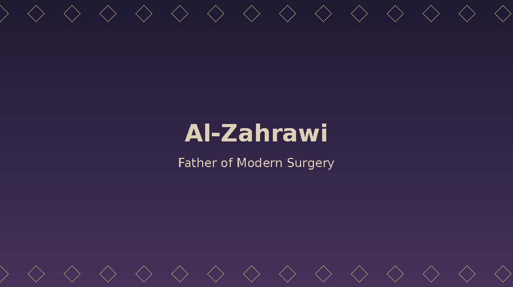 Al-Zahrawi, father of modern surgery — 936 to 1013 CE